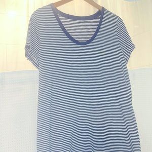 BLUE & WHITE T SHIRT DRESS